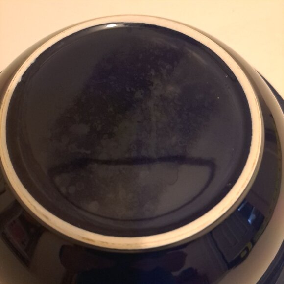 Blue Serving Bowl Bistro Brights Ironstone 10-1/4" - Picture 6 of 8